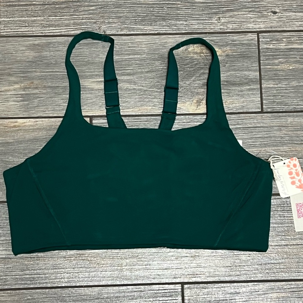 NWT $68 Free People X Hatch Maternity Square Neck Bra Size Medium Garden Green - Picture 5 of 15